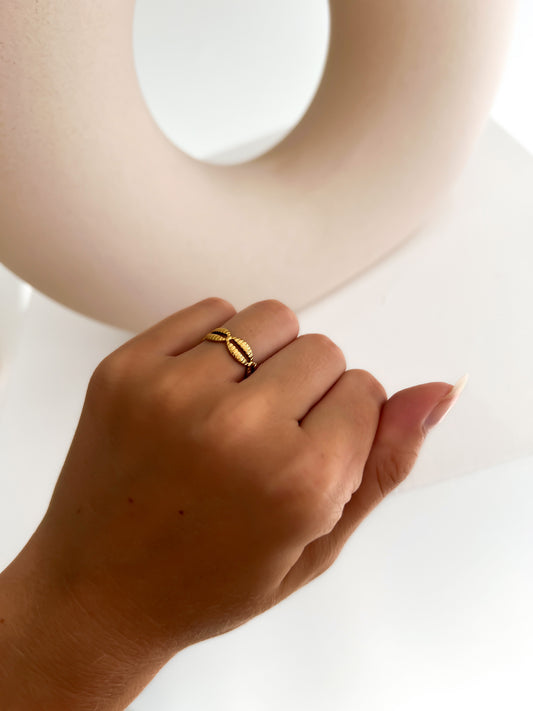 LOVED BY THE SEA GOLD RING