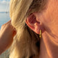 HAMMERED HOOPS GOLD EARRINGS