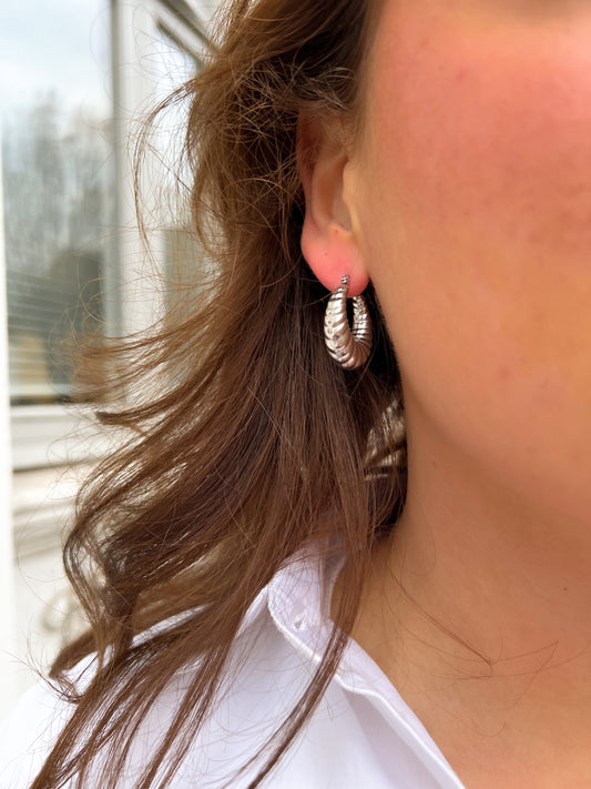 CROISSANT SILVER EARRINGS