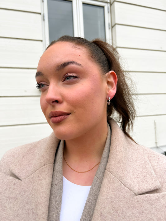 HAMMERED HOOPS SILVER EARRINGS