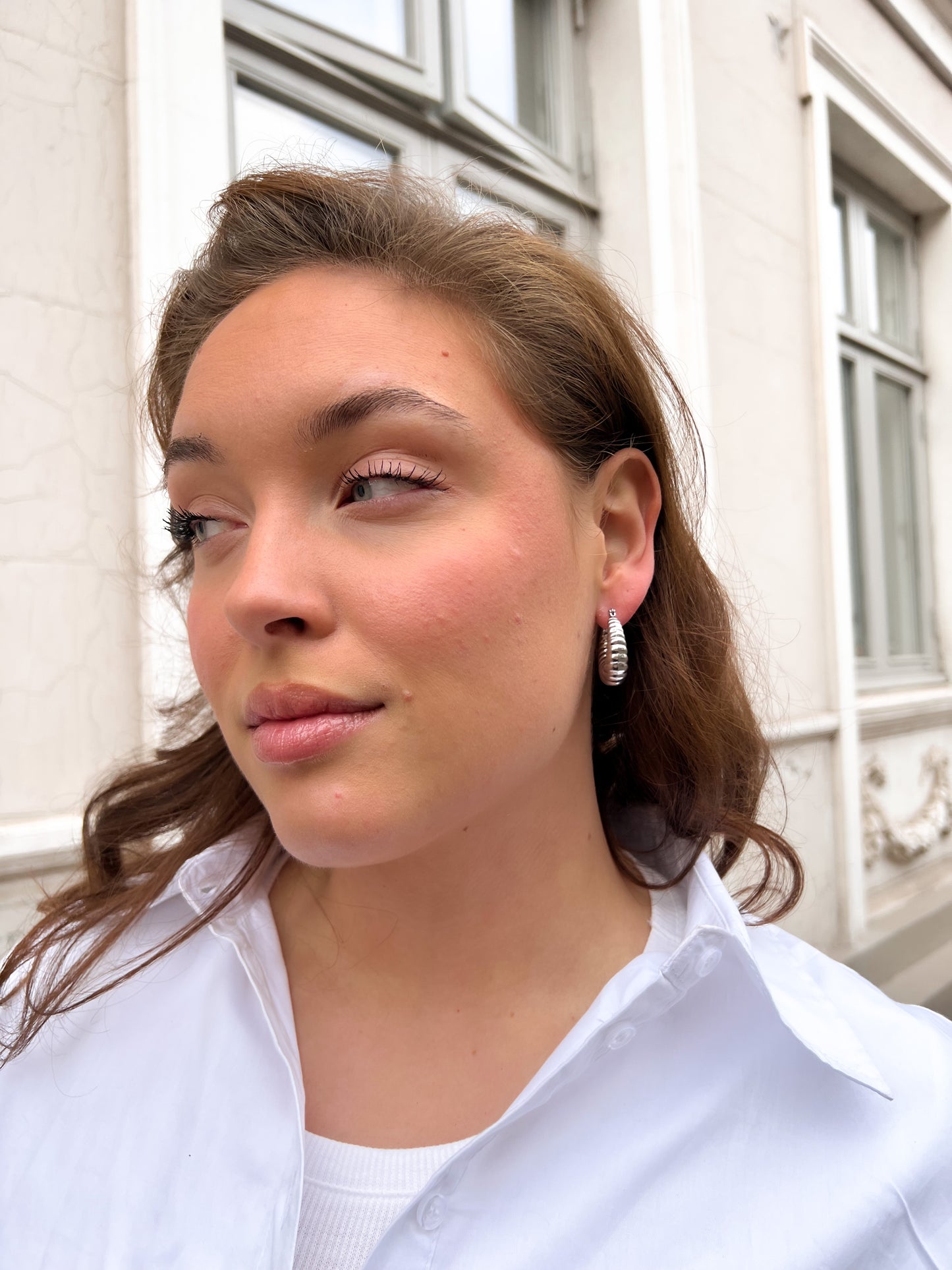 CROISSANT SILVER EARRINGS