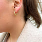 HAMMERED HOOPS GOLD EARRINGS