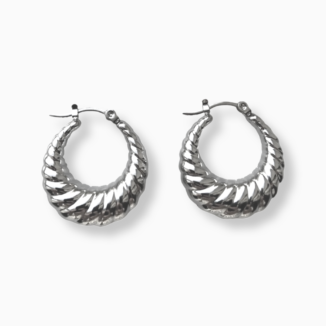 CROISSANT SILVER EARRINGS